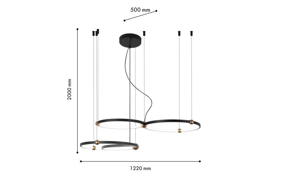 Люстры - изображение №3 "Подвесная люстра Tornado L1220*W500*H2000 LED*70W"  на www.Angstrem-mebel.ru